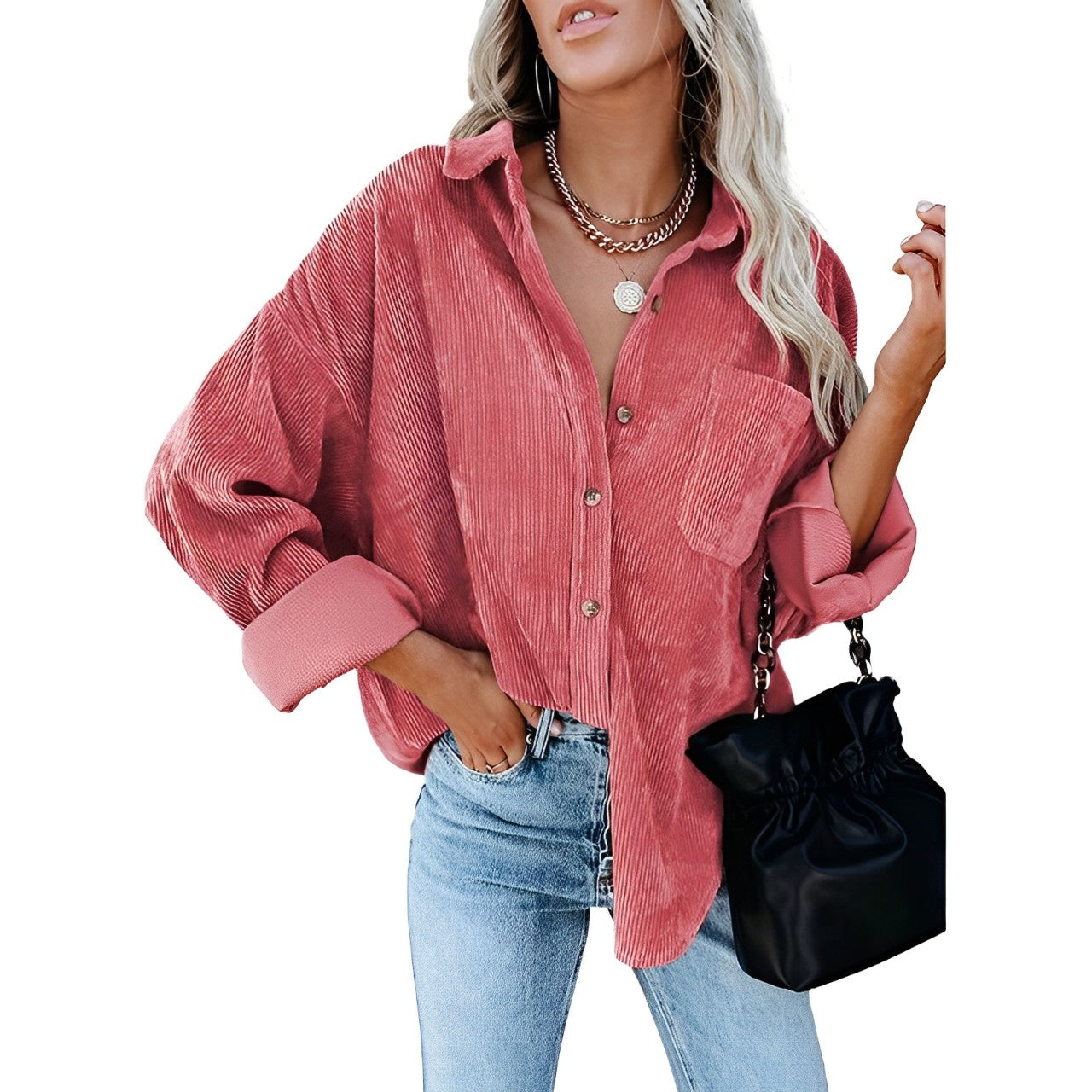 Anaya - Oversized Corduroy Shirt