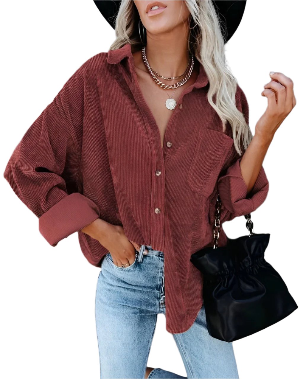 Anaya - Oversized Corduroy Shirt