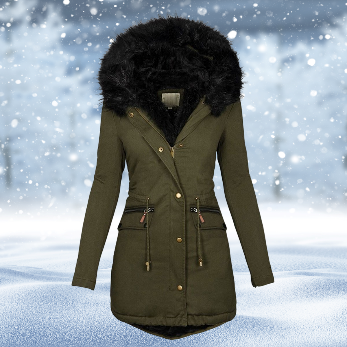 Apollo - Elegant Winter Jacket with Warm Faux Fur Lining