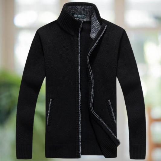 Iker – Men's Knitted Jacket with Fleece Lining